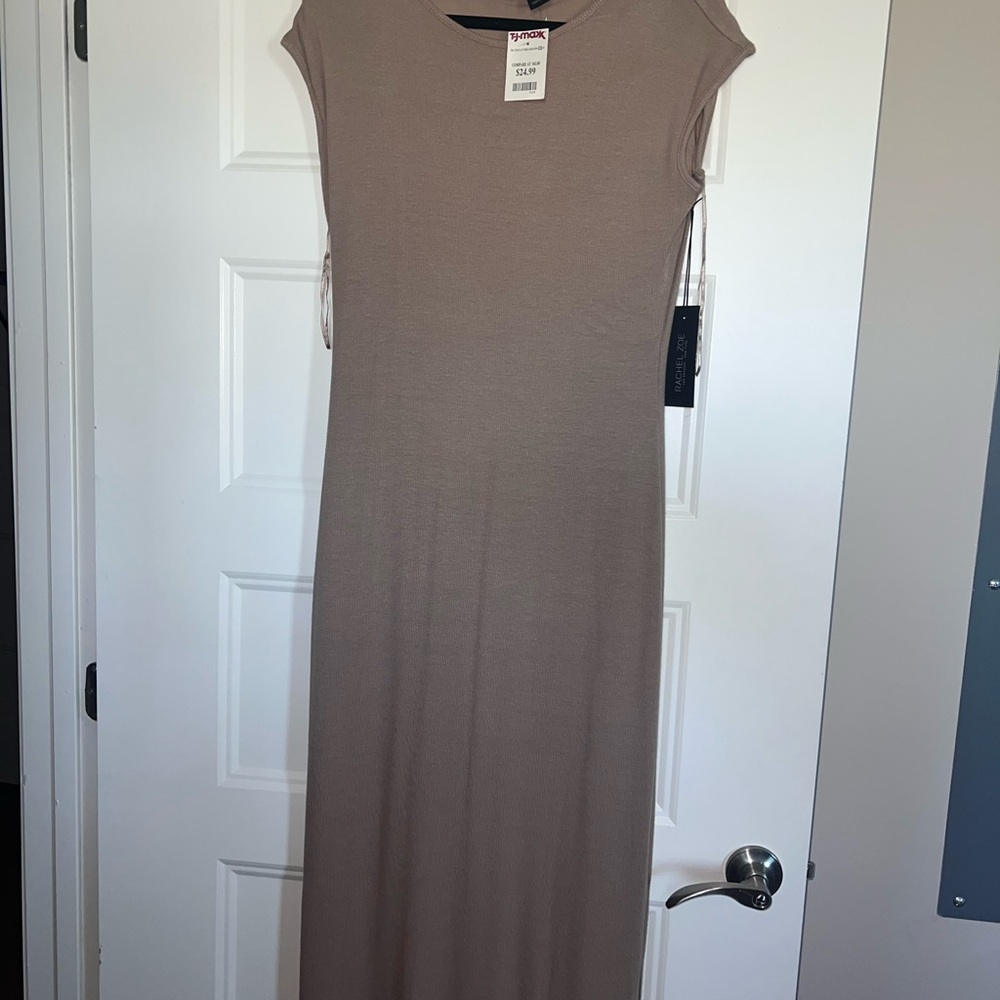 Rachel Classic Beige Maxi Dress